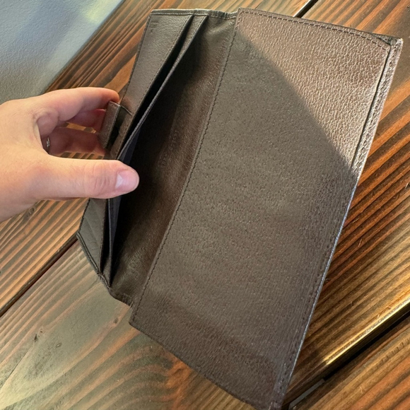 Gucci GG Supreme Sherry Brown Canvas Leather Long Wallet - Picture 11 of 13